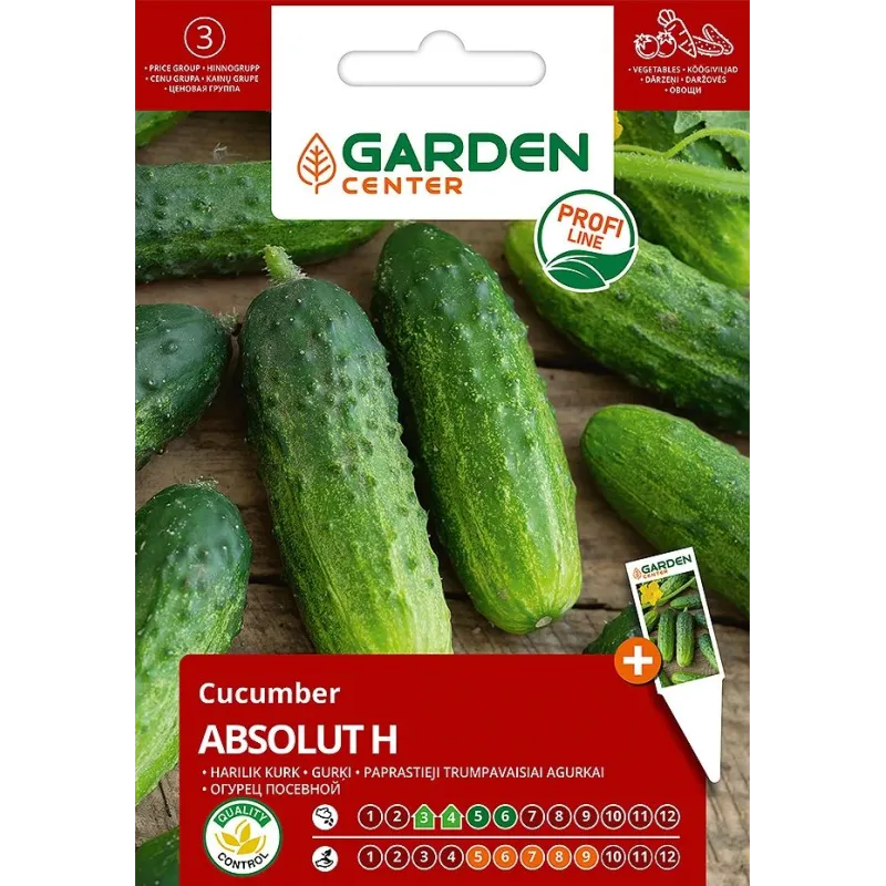 Sēklas Garden Center, gurķi ABSOLUT H, 0.5 g