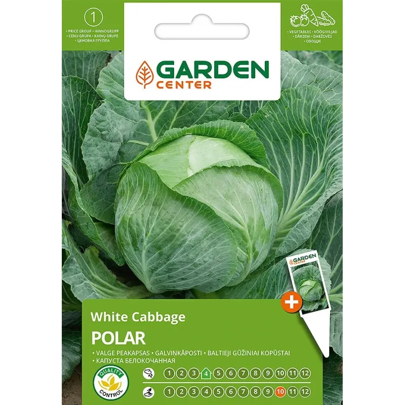 Sēklas Garden Center, dārza kāposti POLAR, 1 g