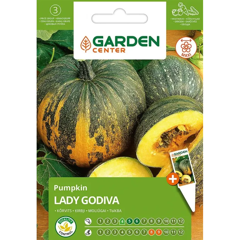 Sēklas Garden Center, ķirbis LADY GODIVA, 2 g