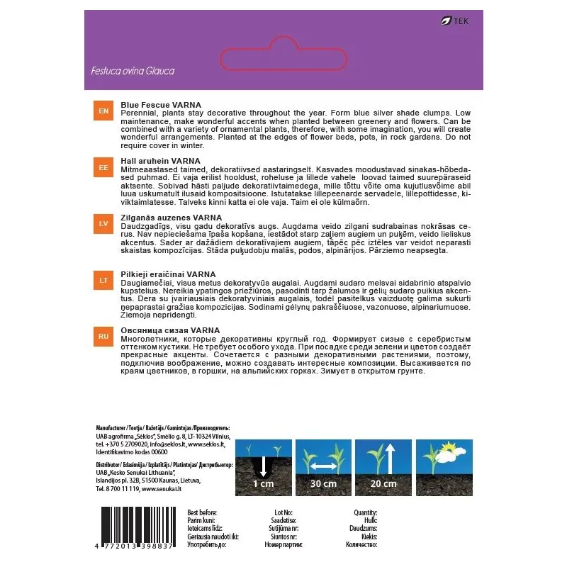 Sēklas Garden Center auzene VARNA, 0.5 g