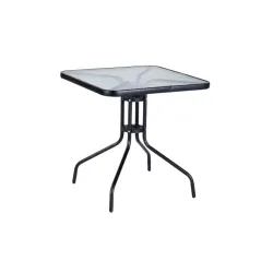 Lauko stalas, juoda sp., 60 cm x 60 cm x 70 cm