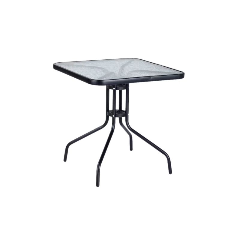 Садовый стол, черный цв., 60 см x 60 см x 70 см