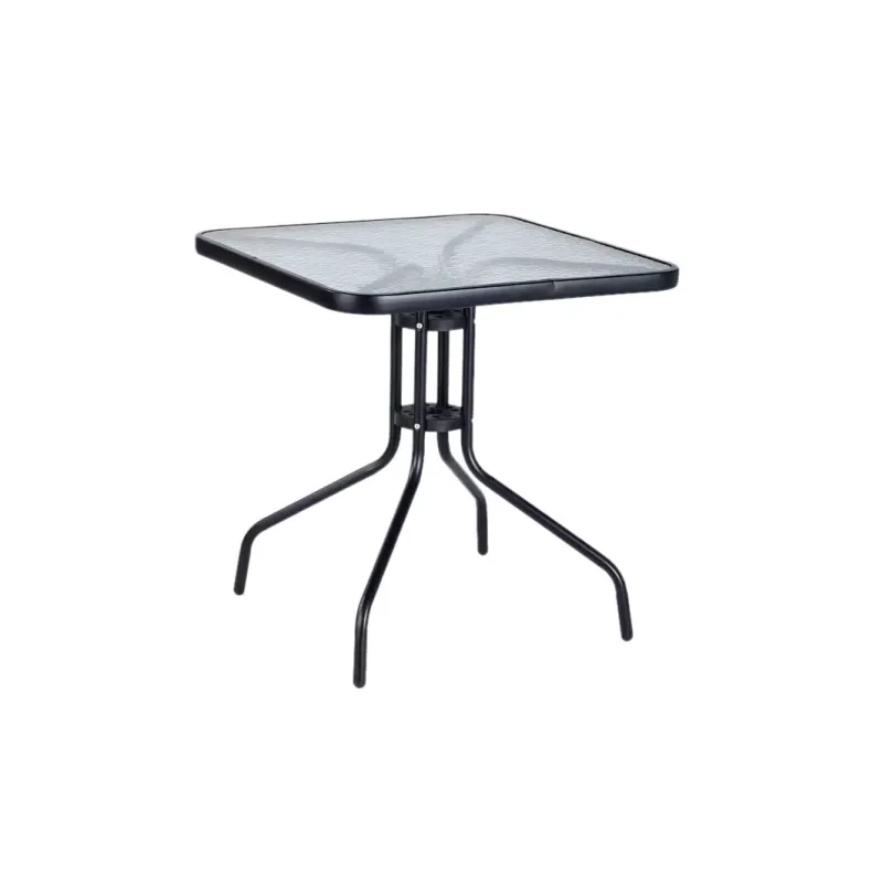 Dārza galds, melna krās., 60 cm x 60 cm x 70 cm