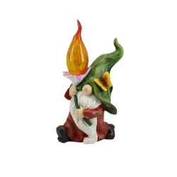 Садовое украшение Гном Garden Center NF23-041, 19 см x 14.5 см x 34 см, многоцветное