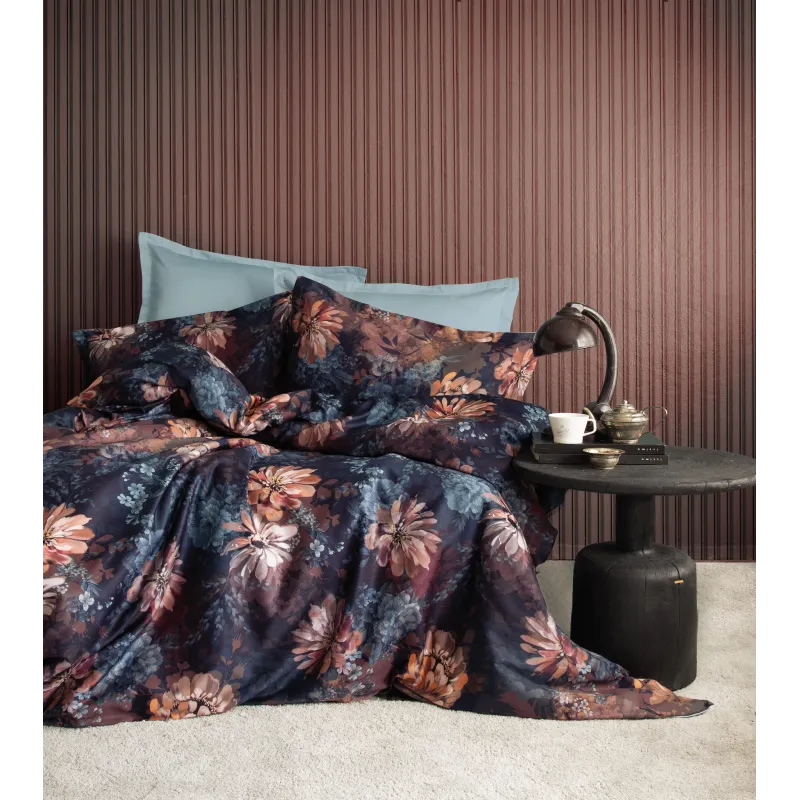 Gultas veļas komplekts Domoletti MELODIA, zila-oranža, 140 x 200 cm