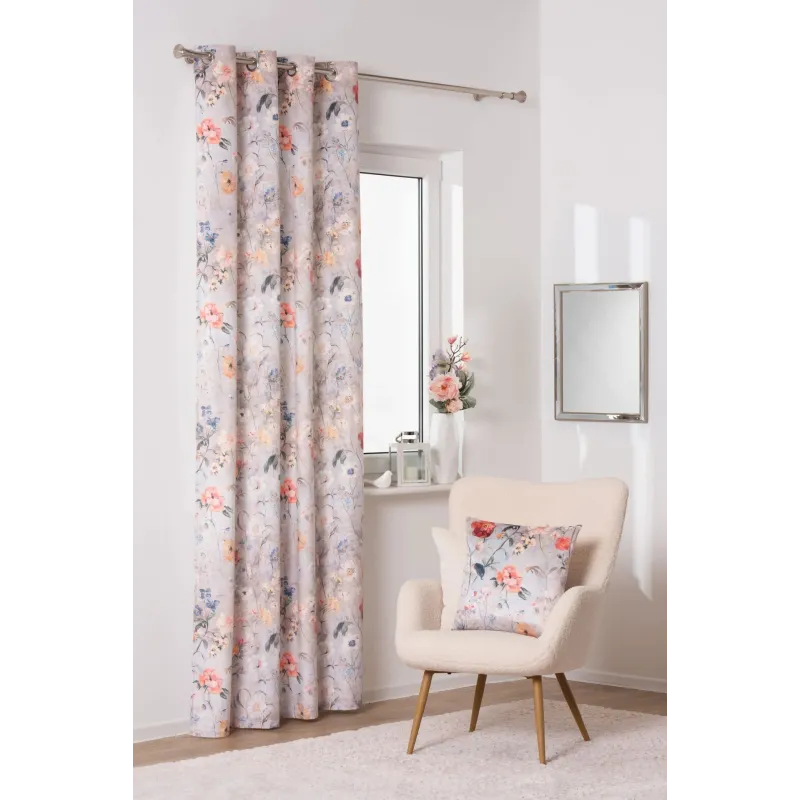 Naktinė užuolaida Domoletti GEORGIA, pilka sp.-šviesiai rožinė sp., 140 cm x 260 cm