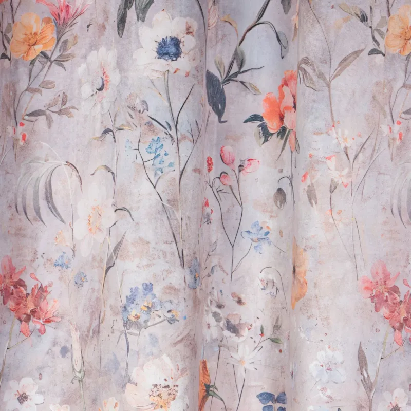 Nakts aizkari Domoletti GEORGIA, pelēka-gaiši rozā, 140 cm x 260 cm