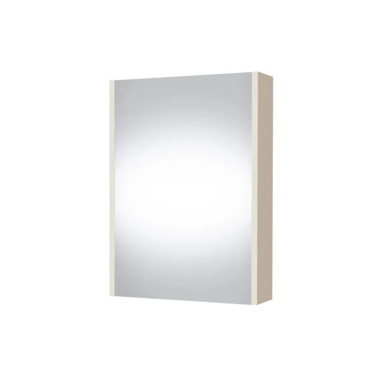 Piekarināms vannas istabas skapis ar spoguli Riva Outline, bēša, 13.8 cm x 47.6 cm x 67.6 cm