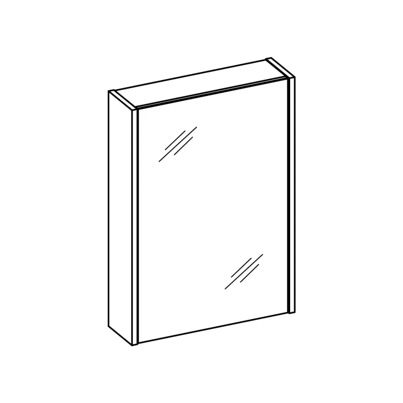 Piekarināms vannas istabas skapis ar spoguli Riva Outline, bēša, 13.8 cm x 47.6 cm x 67.6 cm
