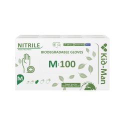 Nitrila cimdi Kid-Man Bioloģiski noārdāmi N100, M izmērs