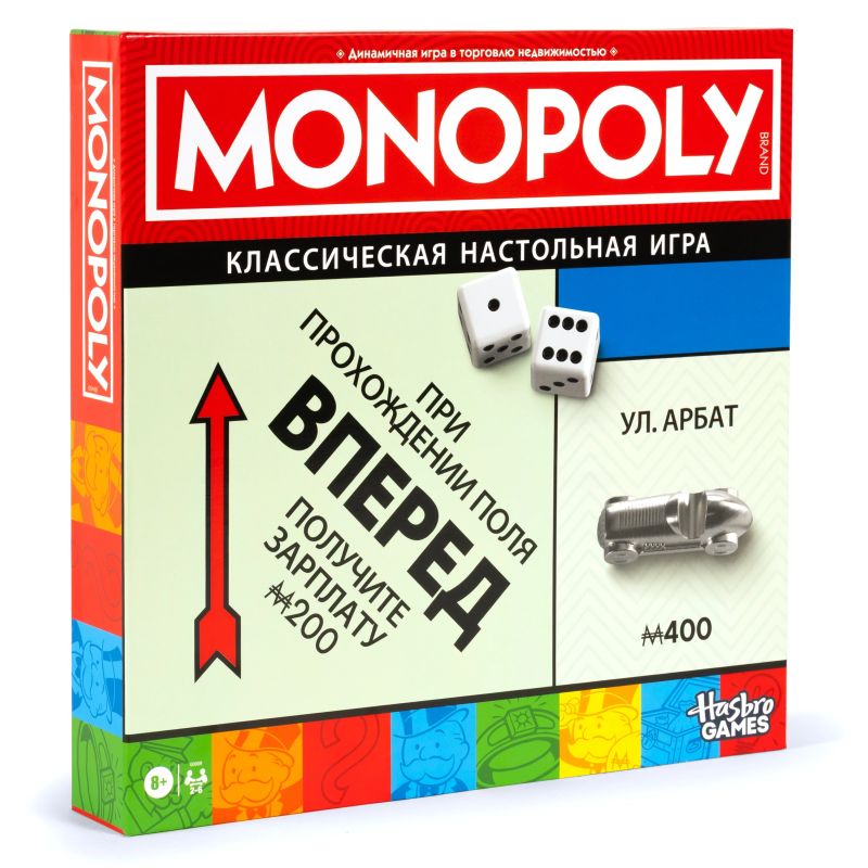 MONOPOLY Galda spēle Classic Refresh ,Krievu val.,