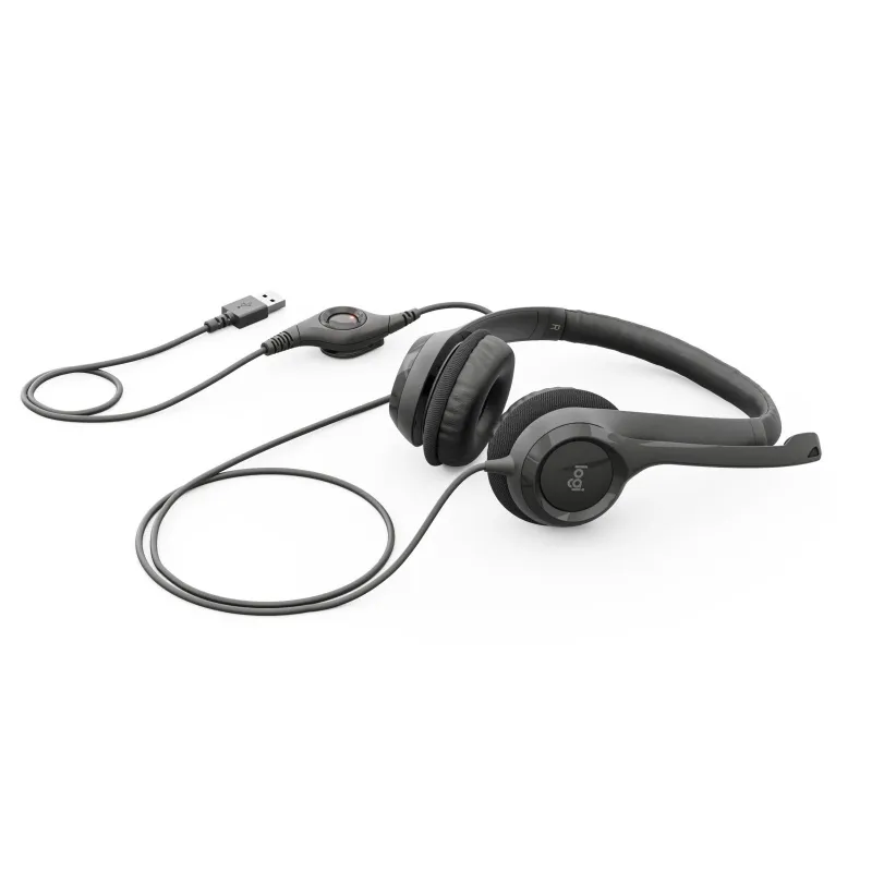 Logitech H390 USB Computer-Headset Black ,981-000406,