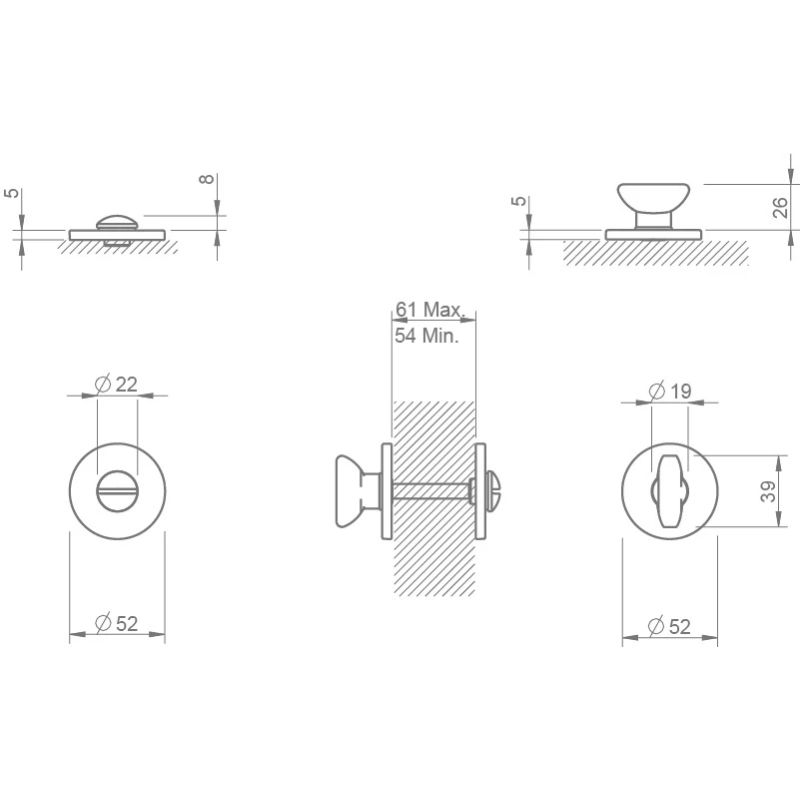 Aizgriežamais tualetes 4041 r5s 153 meln
