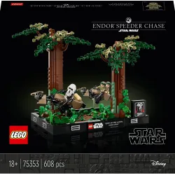 Конструктор LEGO Star Wars Диорама «Погоня на Эндоре» 75353, 608 шт.