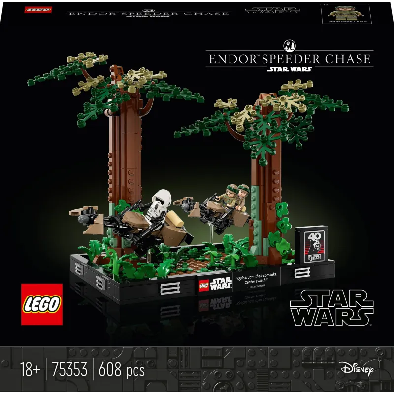 Konstruktors LEGO Star Wars Diorāma: Endor ātrgaitas pakaļdzīšanās 75353, 608 gab.