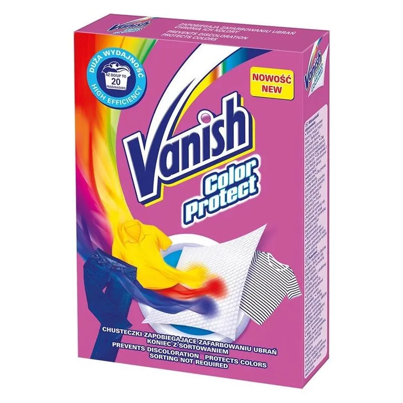Veļas salvete Vanish Color Protect, 10 gab.