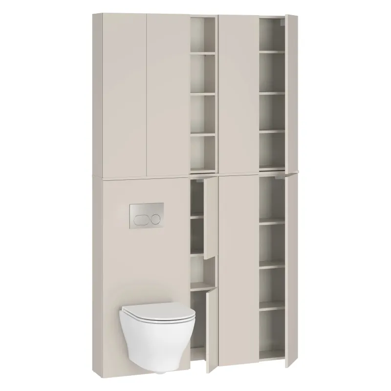 Piekarināms vannas istabas skapis Cersanit Atrato, brūngans, 22.2 cm x 56 cm x 100 cm