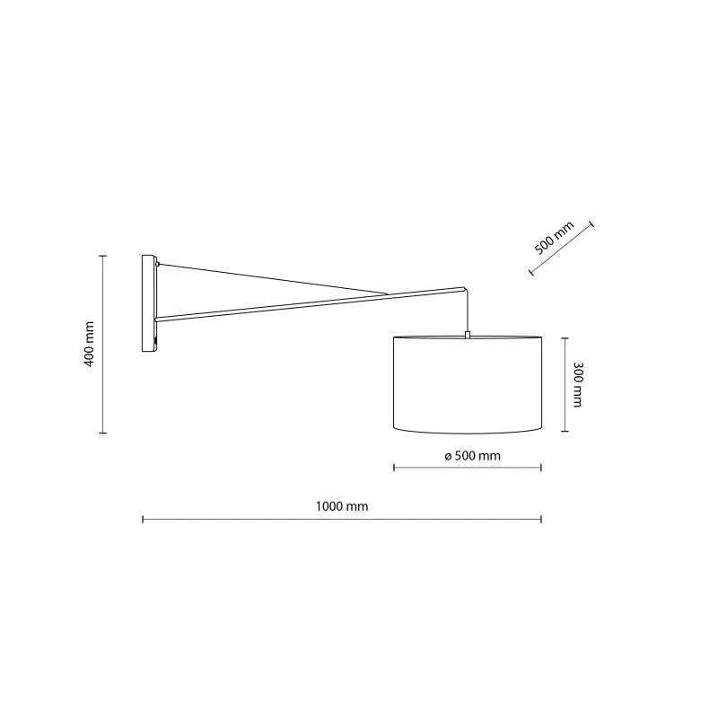 Lampa sienas TK Lighting Glorii 6639, E27, 1 x 15 W
