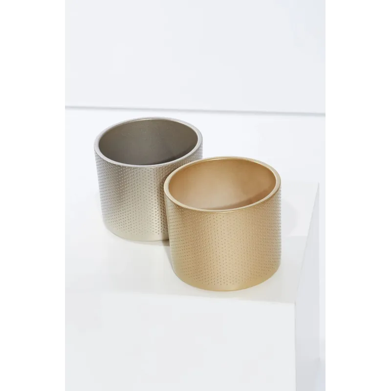 Puķu pods Domoletti, keramika, zelta krās.