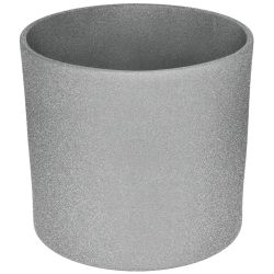 Ker. puķu pods walec structur d13 pelēks