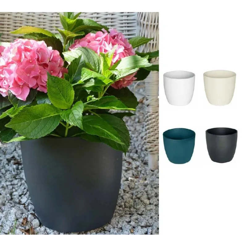 Puķu pods Domoletti, keramika, antracīta