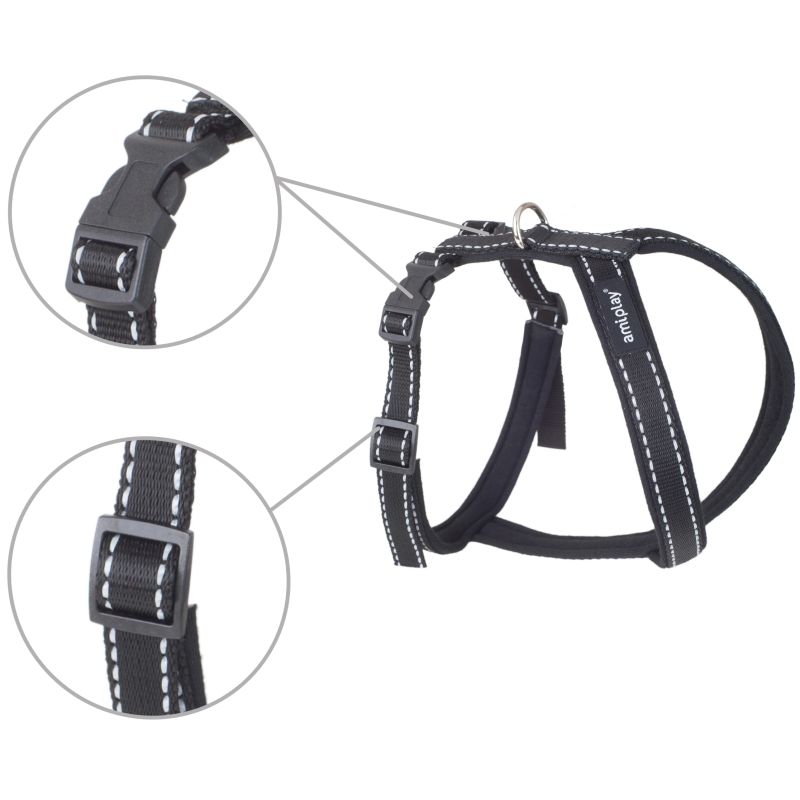 Krūšu siksna amiplay melna xl 48-59-75cm