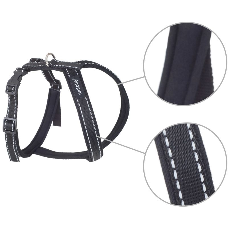 Krūšu siksna amiplay melna xl 48-59-75cm