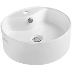 Vonios praustuvas Invena Rondi, keramika, 41 cm x 41 cm x 14.5 cm, balta sp.