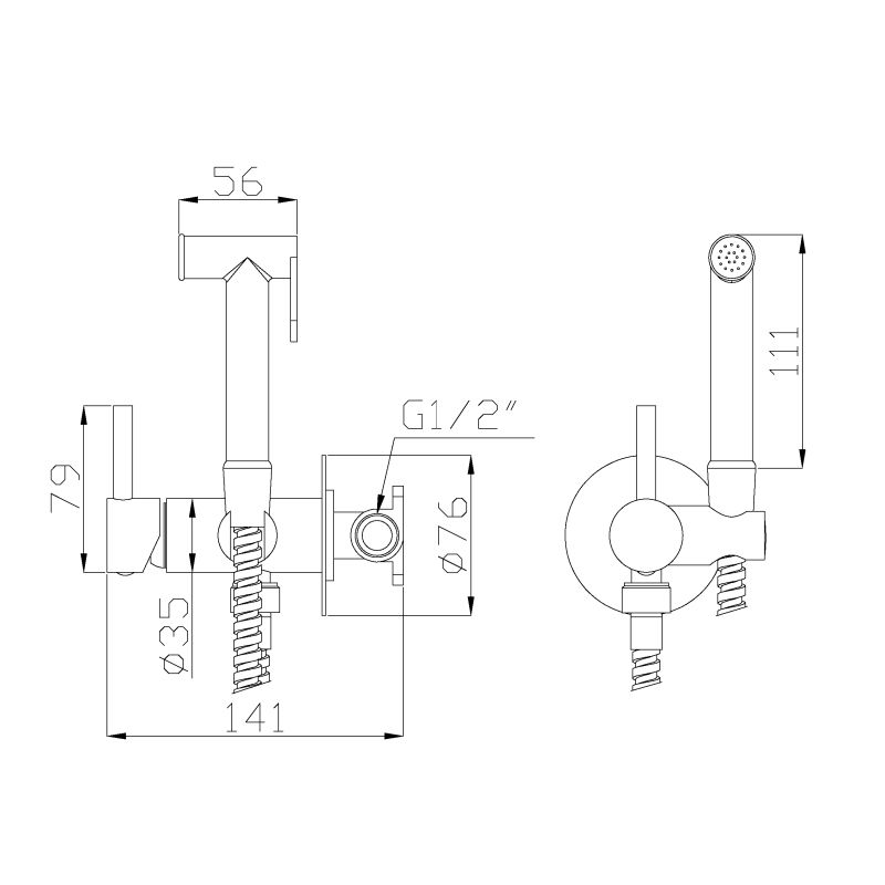 Bidē jaucējkrāns invena glamour