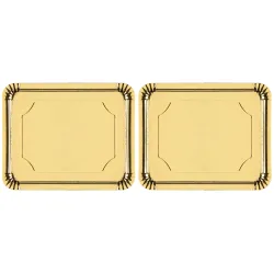 Paplāte 643380, 38 cm x 2 cm, 31 cm, 2 gab., Zelta