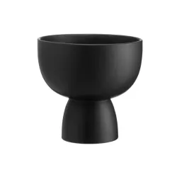 Puķu pods cup matēts melns 20cm