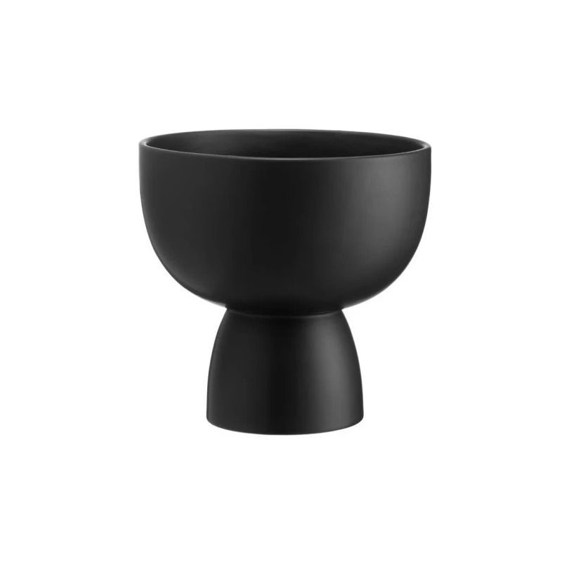 Puķu pods cup matēts melns 20cm
