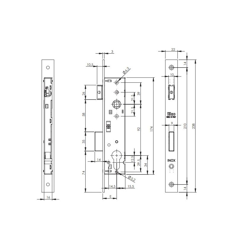 Slēdzene durvīm 92-30-16