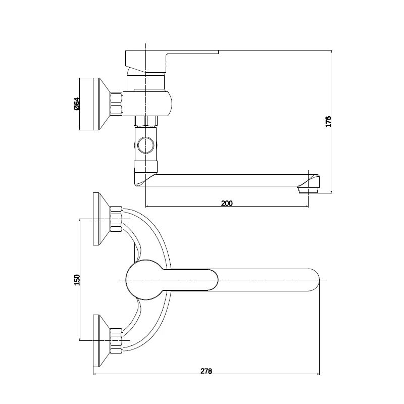 Maisītājs vannas df3005-1 misiņš