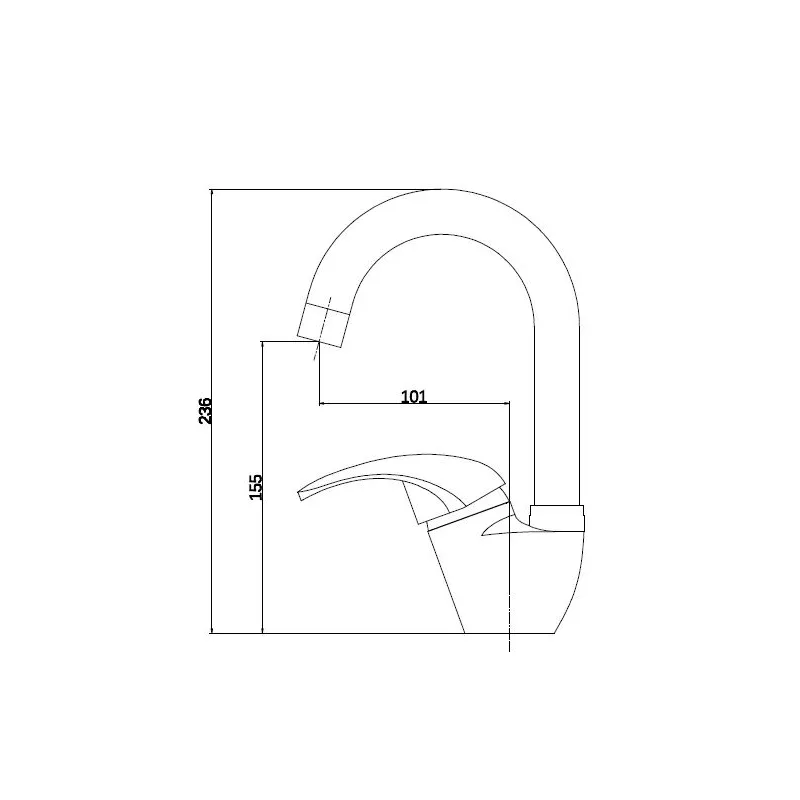 Virtuves jaucējkrāns Thema Lux Sun DF3006A, hroma krās.