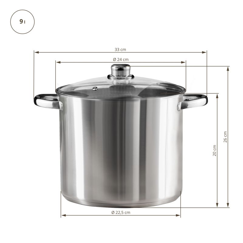 Pott Domoletti Stockholm, 24 cm, 9 l