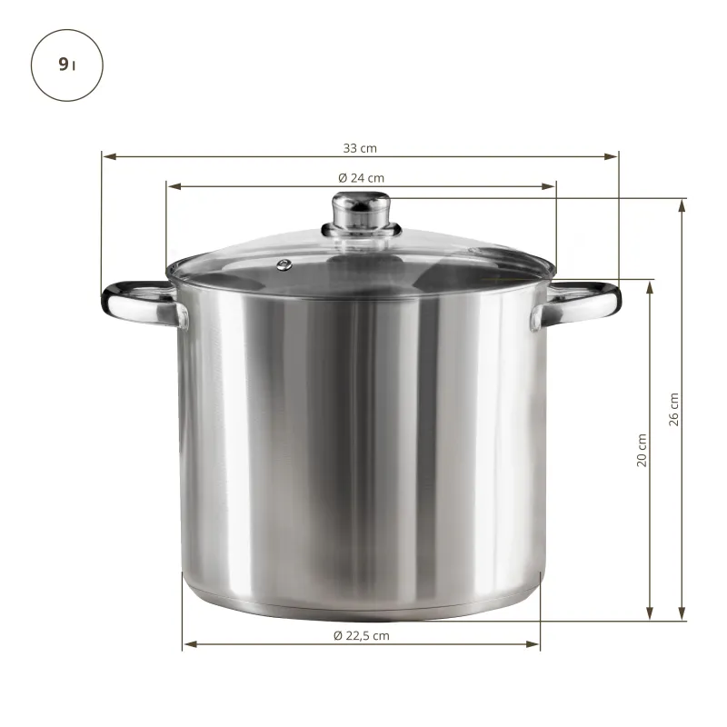 Puodas Domoletti Stockholm, 24 cm, 9 l