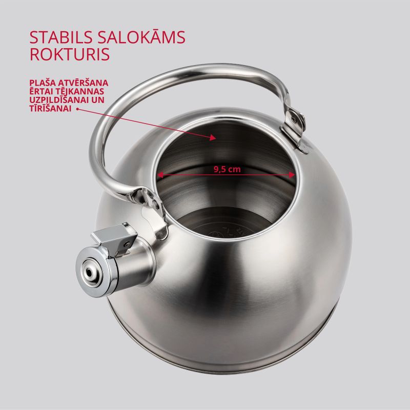 Tējkanna 2l nerūsējošā tēraud cwy010