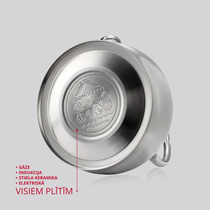 Arbatinukas su švilpuku Domoletti CWY010, 2 l, nerūdijančiojo plieno sp.
