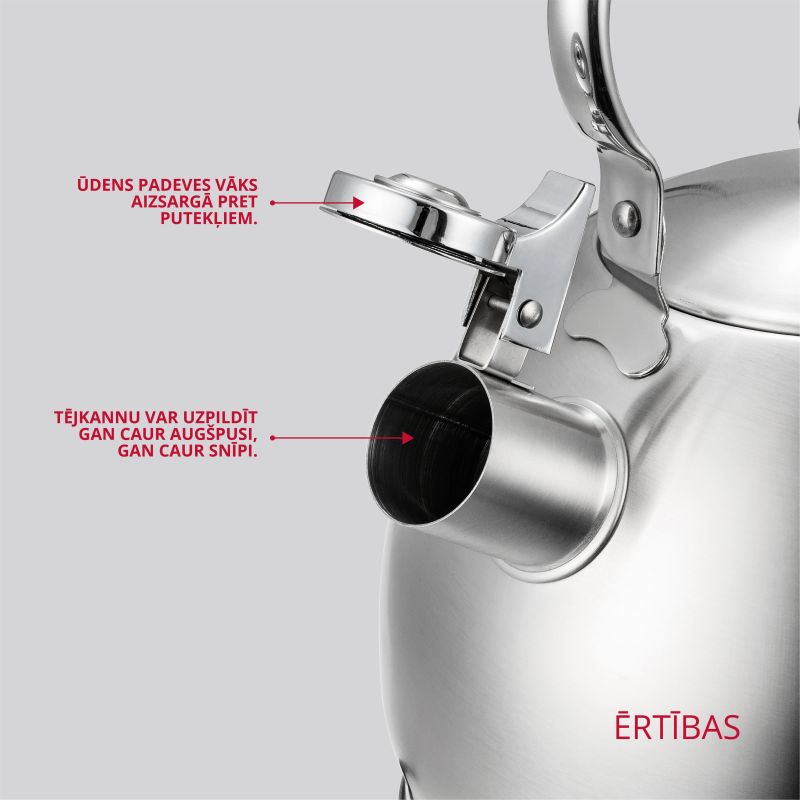 Tējkanna 2l nerūsējošā tēraud cwy010