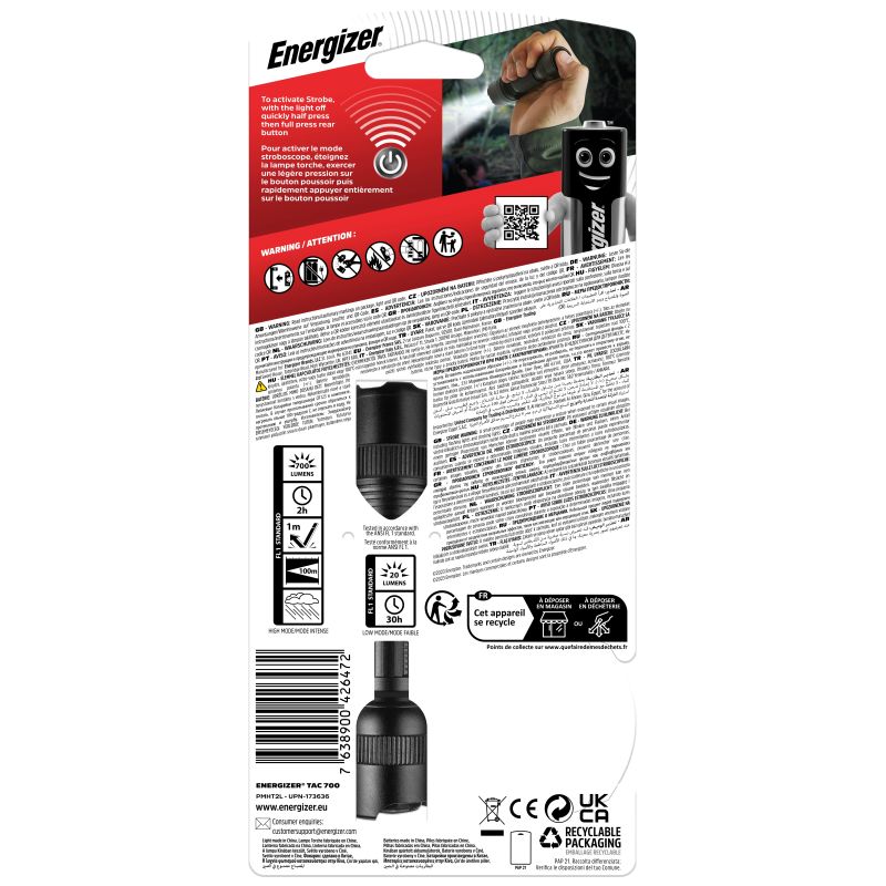 Lukturis energizer metāla 700lm