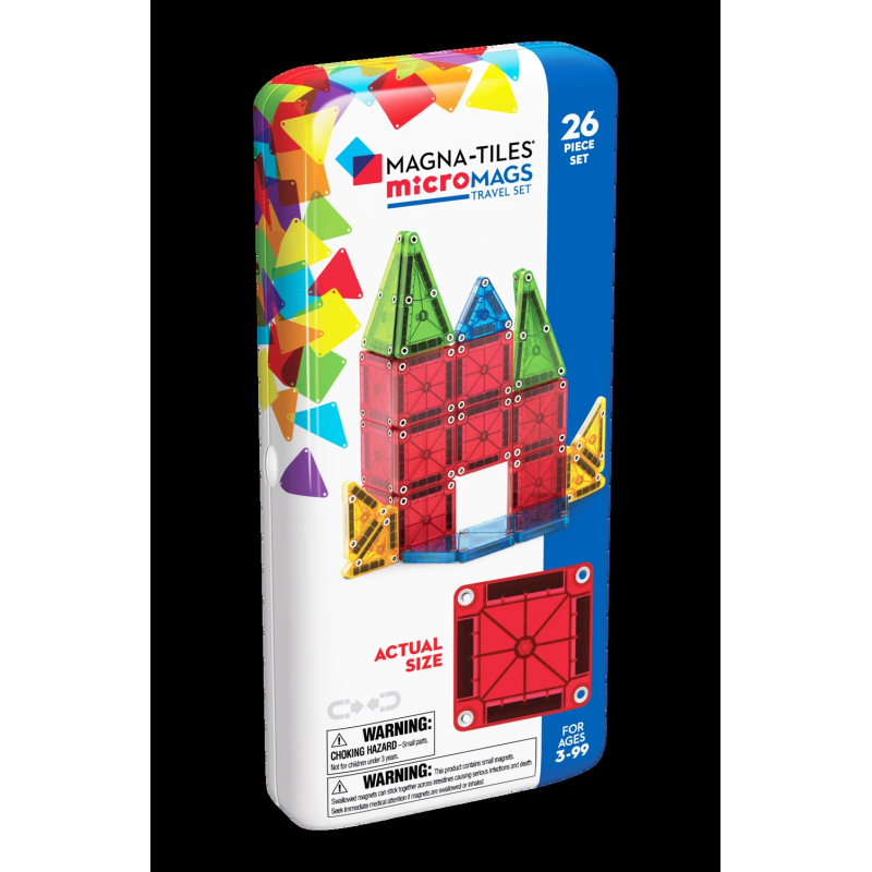 MAGNA-TILES Micromags ceļojumu komplekts, 26 gab.