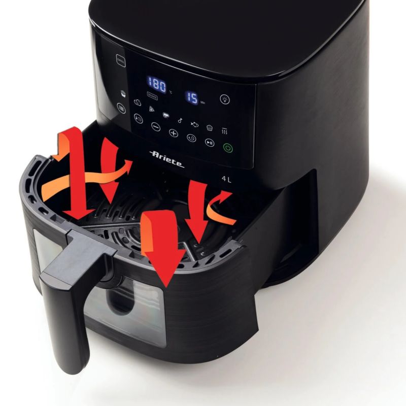 4633 Ariete Airy Fryer 4L aerogrili Black