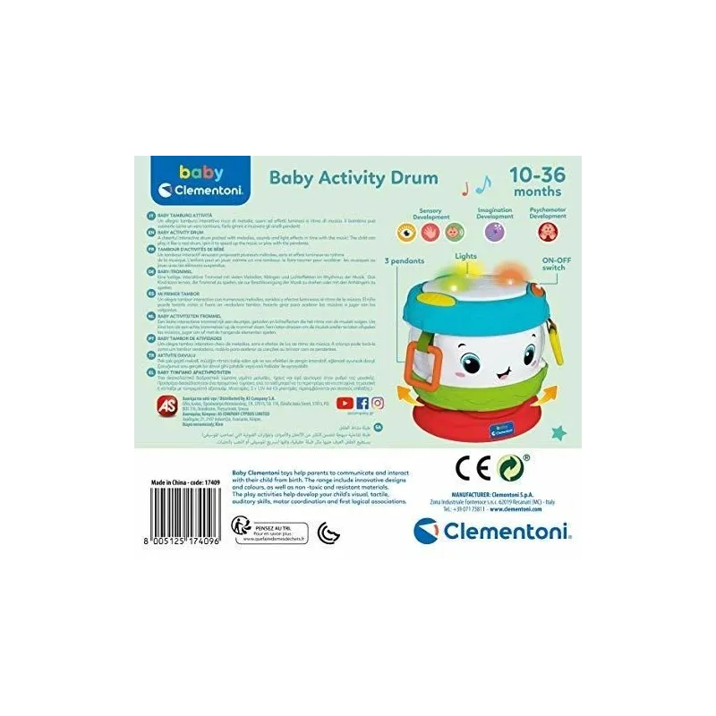 Rotaļlieta izgl. activity baby drum