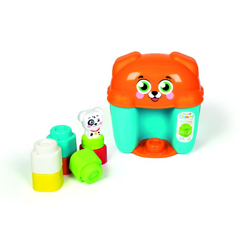 Rotaļlieta klucīši dog and puppy bucket