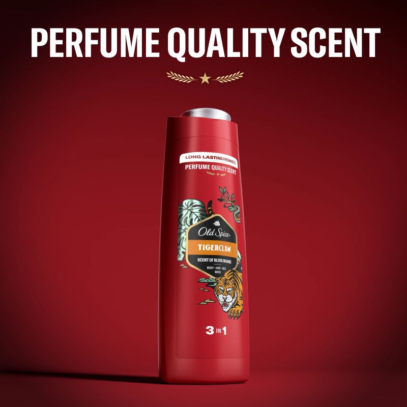 Old Spice Tigerclaw Dušas Želeja Un Šampūns Vīriešiem, 400 ml