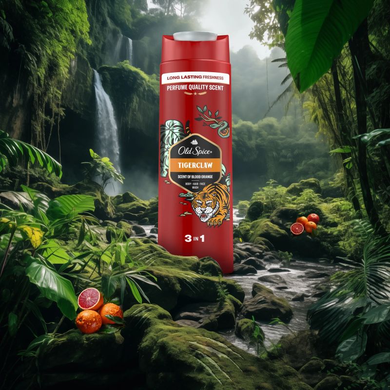 Old Spice Tigerclaw Dušas Želeja Un Šampūns Vīriešiem, 400 ml