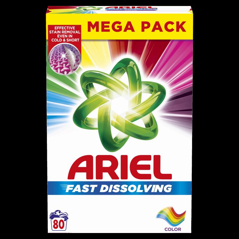 Ariel Veļas Pulveris Color, 4.4 kg, 80 Mazgāšanas Reizēm