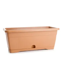 Балконный плантатор Plasticotto, пластик, 100 см x 18 см, коричневый цв.