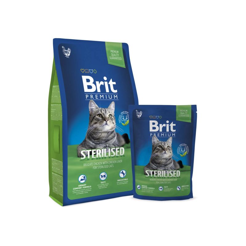 Kuiv kassitoit Brit Premium Cat Sterilised, kanaliha, 1.5 kg